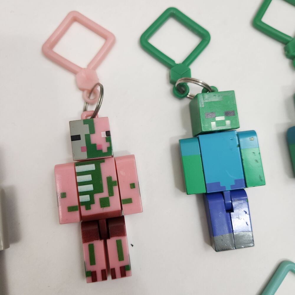 Minecraft Original Bag Charm Backpack Hanger Ghast Zombie Pigman Cow Sheep Pig - Picture 3 of 10